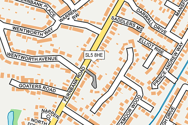 SL5 8HE map - OS OpenMap – Local (Ordnance Survey)