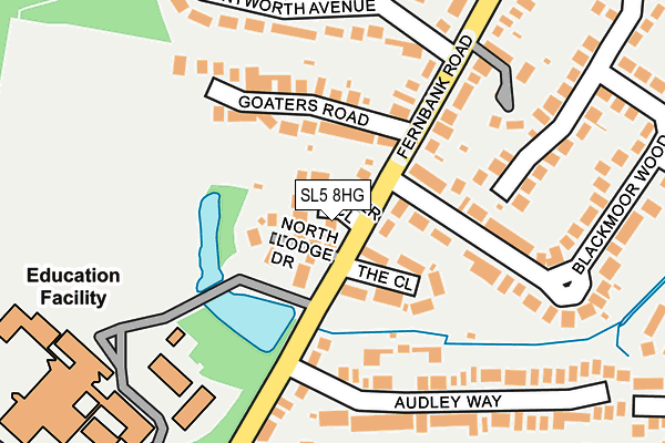 SL5 8HG map - OS OpenMap – Local (Ordnance Survey)