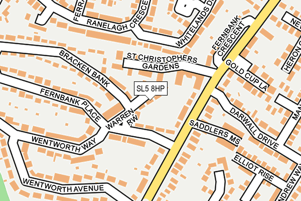 SL5 8HP map - OS OpenMap – Local (Ordnance Survey)