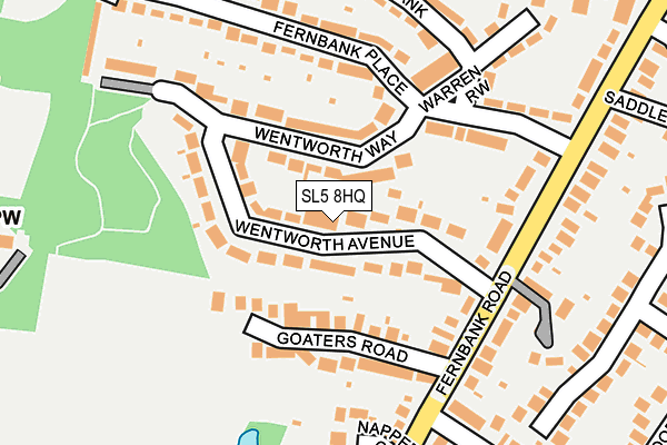 SL5 8HQ map - OS OpenMap – Local (Ordnance Survey)