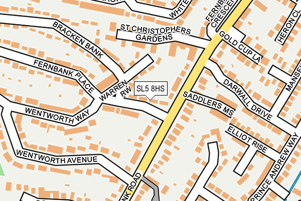 SL5 8HS map - OS OpenMap – Local (Ordnance Survey)