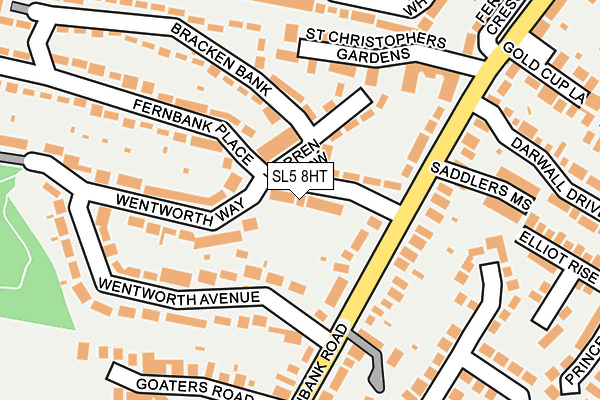 SL5 8HT map - OS OpenMap – Local (Ordnance Survey)