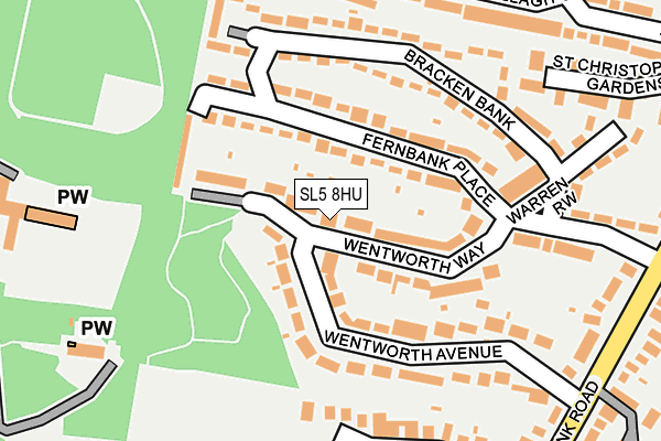 SL5 8HU map - OS OpenMap – Local (Ordnance Survey)