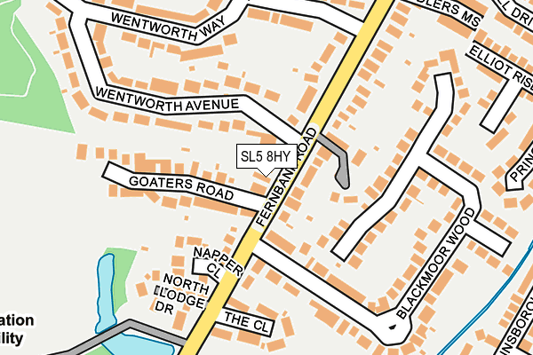 SL5 8HY map - OS OpenMap – Local (Ordnance Survey)