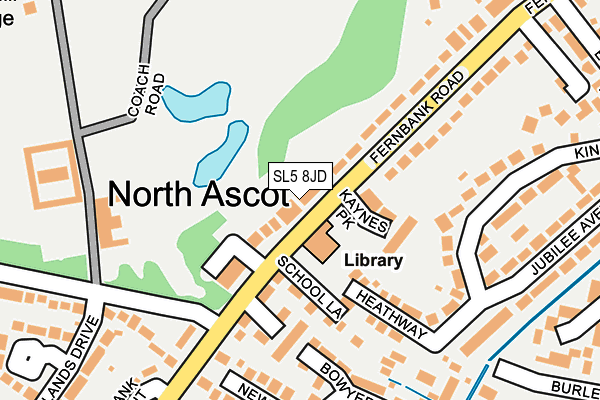 SL5 8JD map - OS OpenMap – Local (Ordnance Survey)