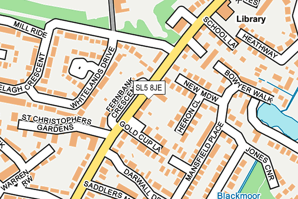 SL5 8JE map - OS OpenMap – Local (Ordnance Survey)