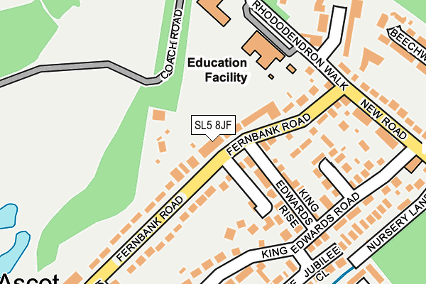 SL5 8JF map - OS OpenMap – Local (Ordnance Survey)