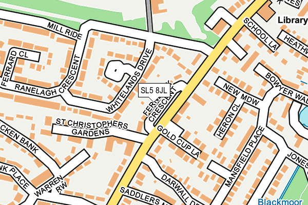 SL5 8JL map - OS OpenMap – Local (Ordnance Survey)