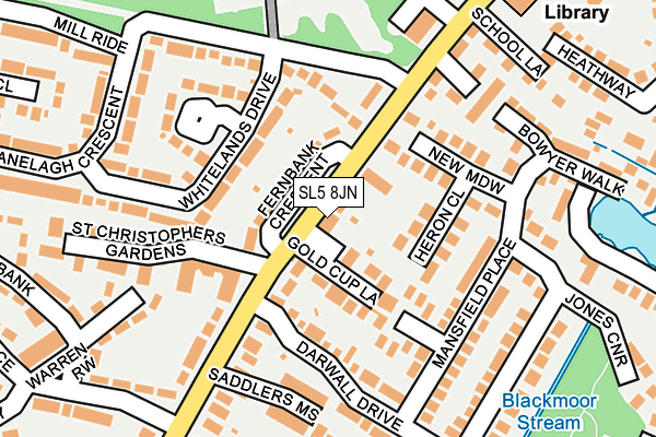 SL5 8JN map - OS OpenMap – Local (Ordnance Survey)