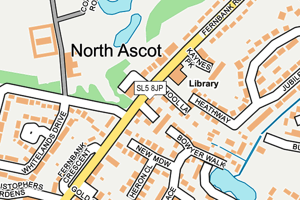 SL5 8JP map - OS OpenMap – Local (Ordnance Survey)