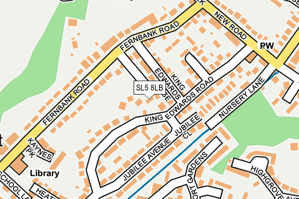 SL5 8LB map - OS OpenMap – Local (Ordnance Survey)
