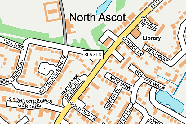 SL5 8LX map - OS OpenMap – Local (Ordnance Survey)