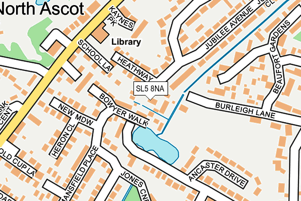 SL5 8NA map - OS OpenMap – Local (Ordnance Survey)