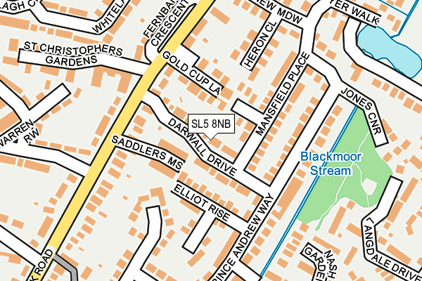 SL5 8NB map - OS OpenMap – Local (Ordnance Survey)