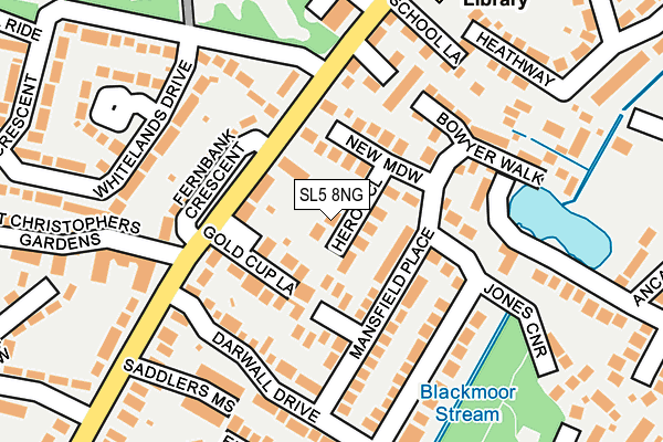 SL5 8NG map - OS OpenMap – Local (Ordnance Survey)