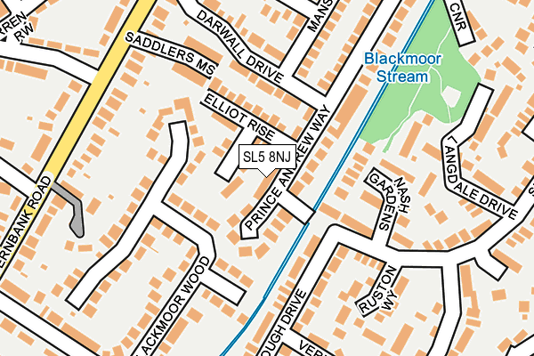 SL5 8NJ map - OS OpenMap – Local (Ordnance Survey)