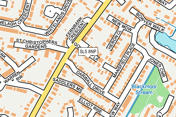 SL5 8NP map - OS OpenMap – Local (Ordnance Survey)