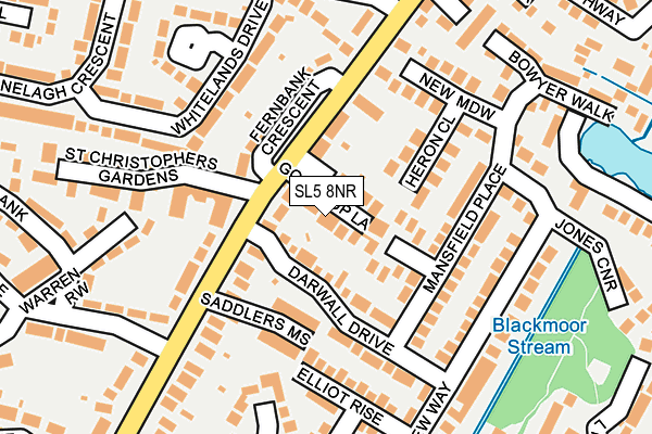 SL5 8NR map - OS OpenMap – Local (Ordnance Survey)