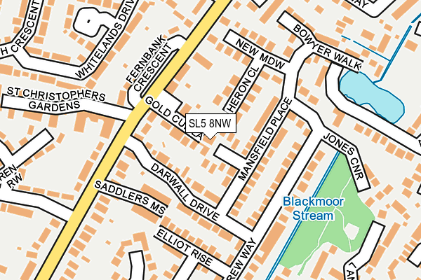 SL5 8NW map - OS OpenMap – Local (Ordnance Survey)