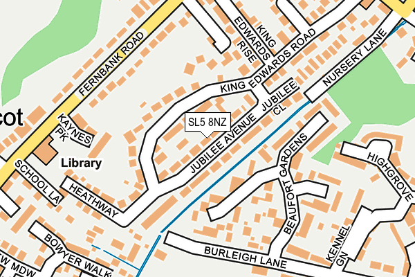 SL5 8NZ map - OS OpenMap – Local (Ordnance Survey)