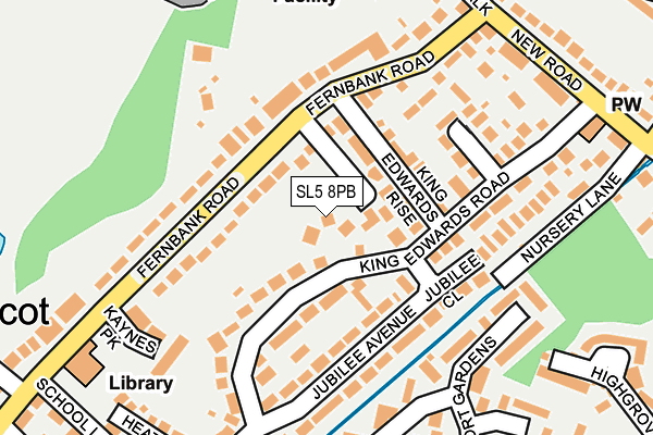 SL5 8PB map - OS OpenMap – Local (Ordnance Survey)