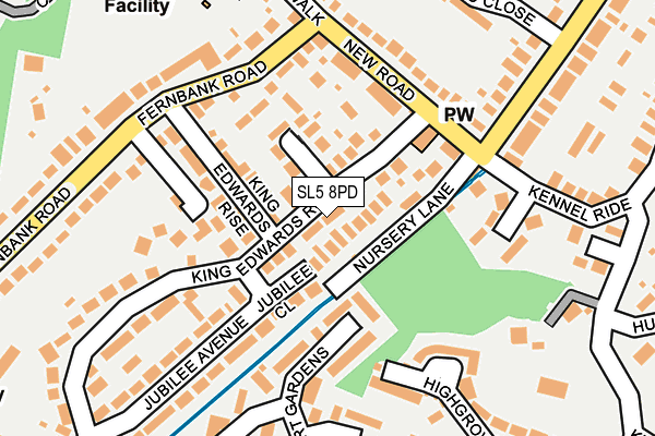 SL5 8PD map - OS OpenMap – Local (Ordnance Survey)