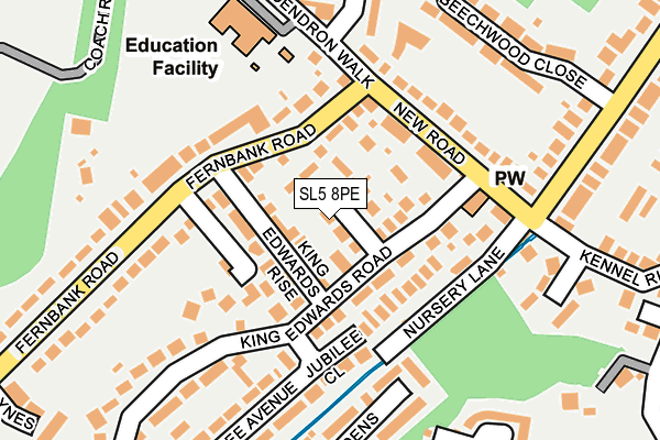 SL5 8PE map - OS OpenMap – Local (Ordnance Survey)