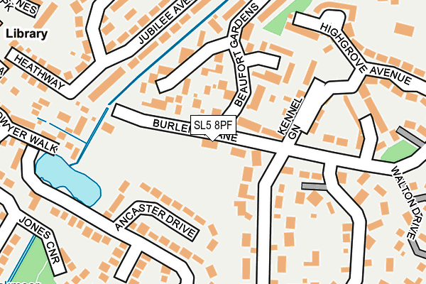 SL5 8PF map - OS OpenMap – Local (Ordnance Survey)