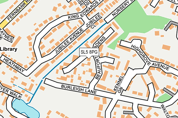 SL5 8PG map - OS OpenMap – Local (Ordnance Survey)