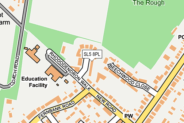 SL5 8PL map - OS OpenMap – Local (Ordnance Survey)