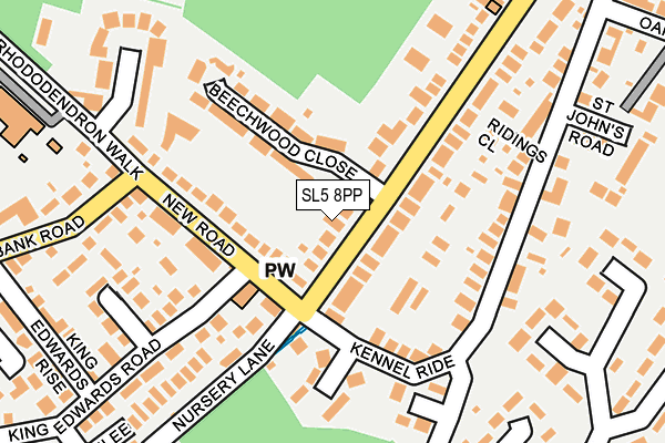 SL5 8PP map - OS OpenMap – Local (Ordnance Survey)