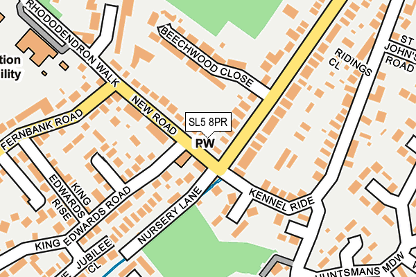 SL5 8PR map - OS OpenMap – Local (Ordnance Survey)