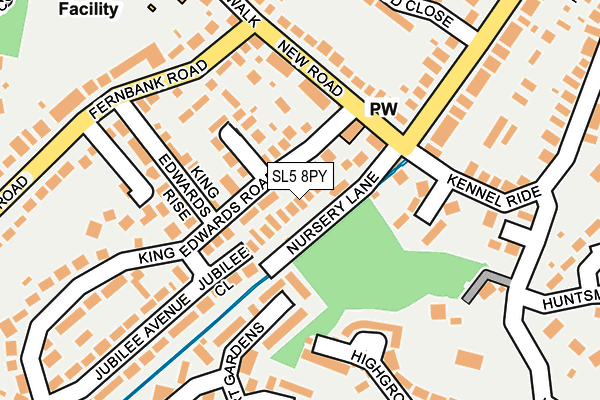 SL5 8PY map - OS OpenMap – Local (Ordnance Survey)