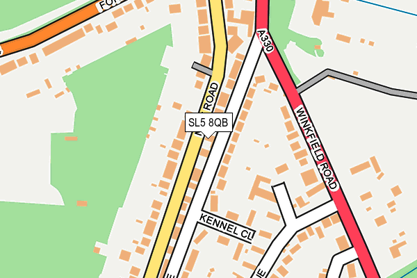 SL5 8QB map - OS OpenMap – Local (Ordnance Survey)