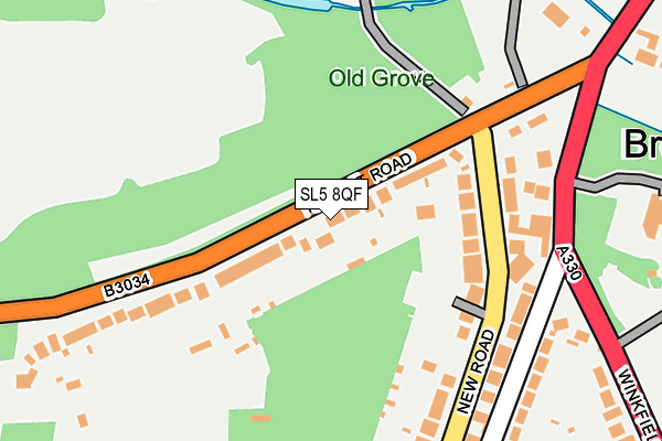 SL5 8QF map - OS OpenMap – Local (Ordnance Survey)