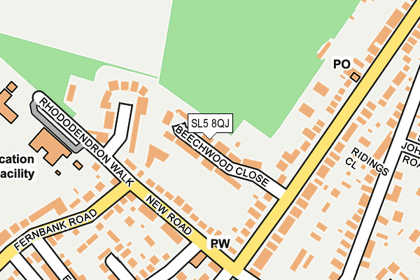 SL5 8QJ map - OS OpenMap – Local (Ordnance Survey)