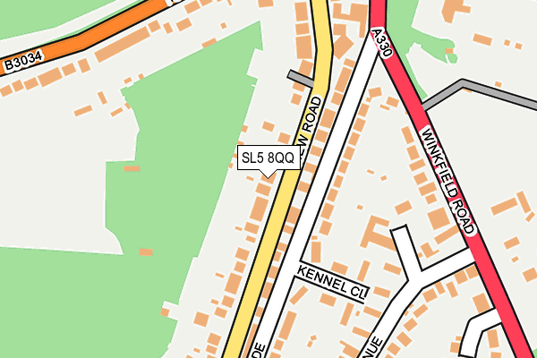 SL5 8QQ map - OS OpenMap – Local (Ordnance Survey)