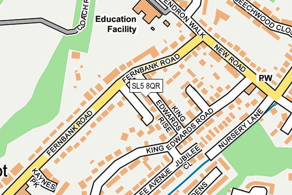 SL5 8QR map - OS OpenMap – Local (Ordnance Survey)