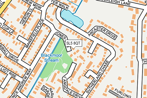 SL5 8QT map - OS OpenMap – Local (Ordnance Survey)