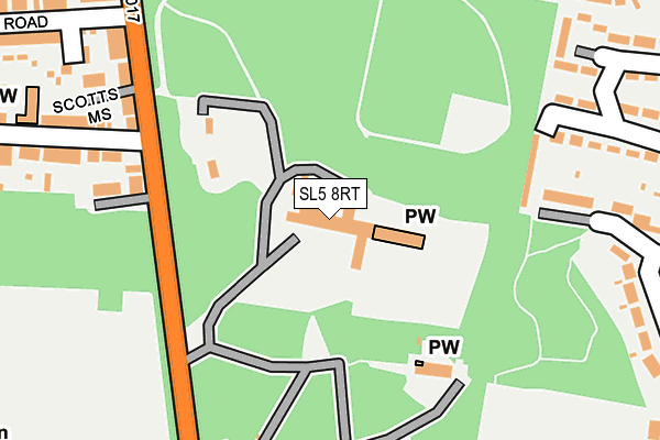 SL5 8RT map - OS OpenMap – Local (Ordnance Survey)