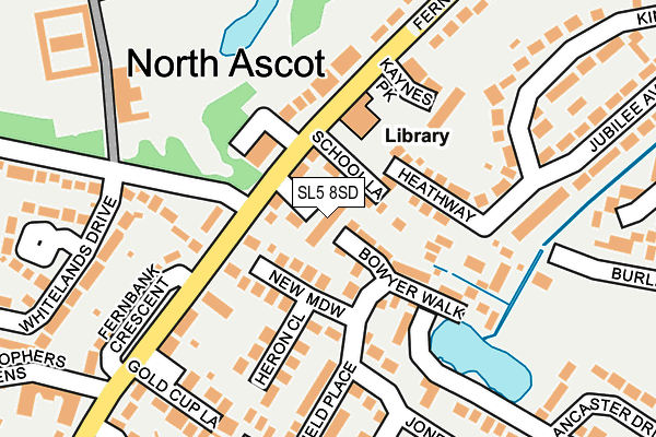 SL5 8SD map - OS OpenMap – Local (Ordnance Survey)