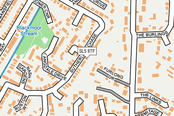 SL5 8TF map - OS OpenMap – Local (Ordnance Survey)