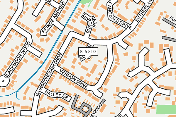 SL5 8TG map - OS OpenMap – Local (Ordnance Survey)