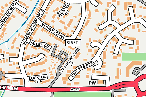 SL5 8TJ map - OS OpenMap – Local (Ordnance Survey)