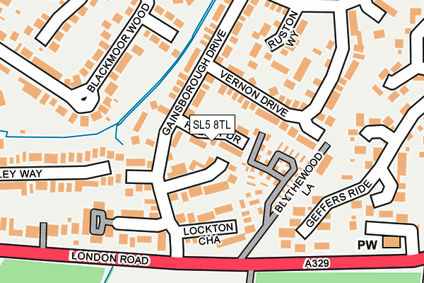 SL5 8TL map - OS OpenMap – Local (Ordnance Survey)