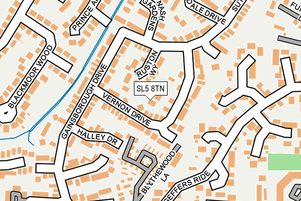 SL5 8TN map - OS OpenMap – Local (Ordnance Survey)