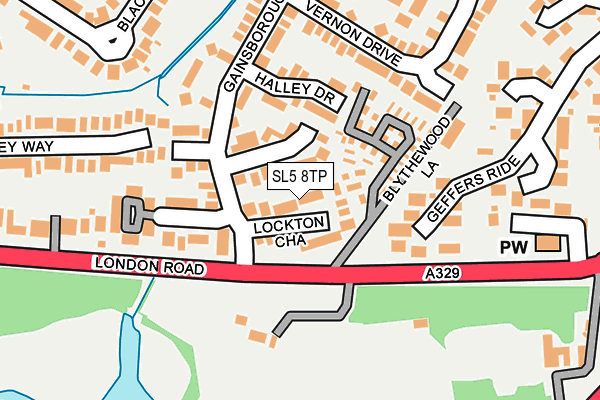 SL5 8TP map - OS OpenMap – Local (Ordnance Survey)