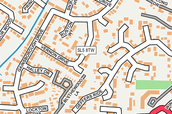 SL5 8TW map - OS OpenMap – Local (Ordnance Survey)