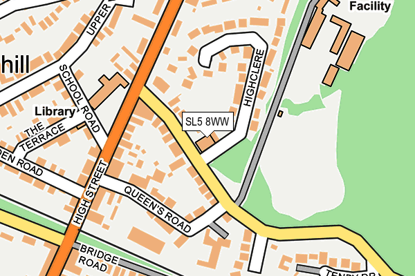 SL5 8WW map - OS OpenMap – Local (Ordnance Survey)