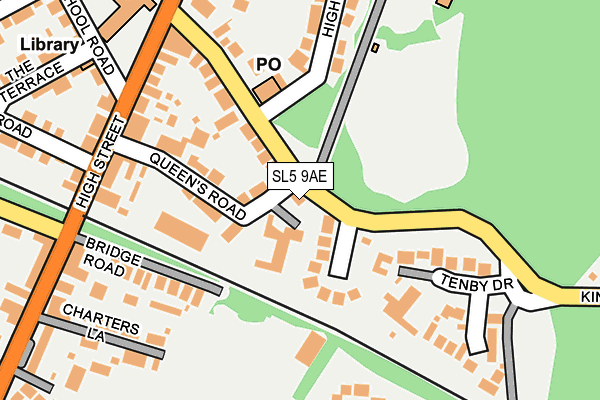 SL5 9AE map - OS OpenMap – Local (Ordnance Survey)